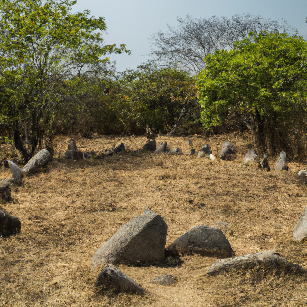 Megalithic cists and cairns with stone circles, Kalanipakkam In India ...