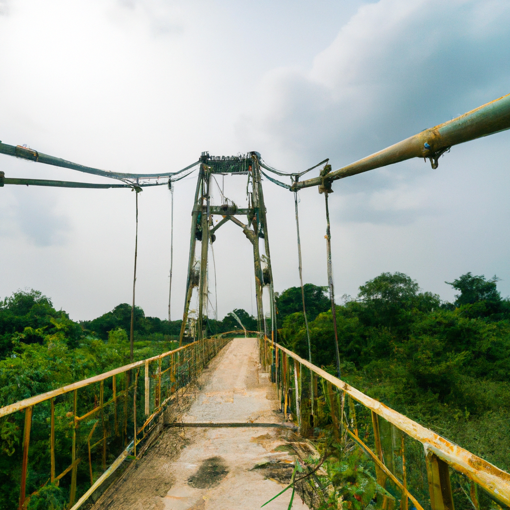 Steel foot Bridge, Built by Lord Lugard, Kaduna State In Nigeria ...