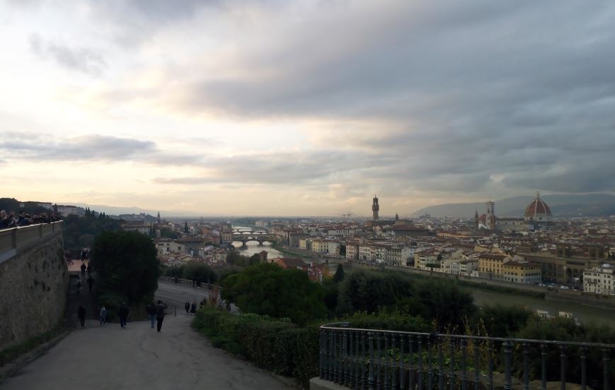 most conventional things to do, emotional nightfall over Florence,